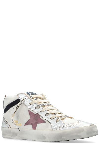 GOLDEN GOOSE Mid Star Chic White Leather Sneakers