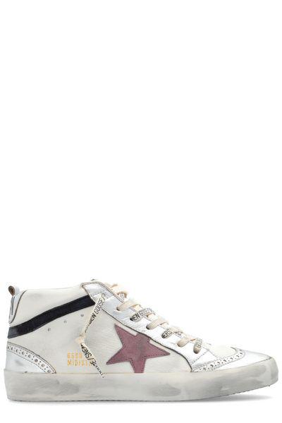 GOLDEN GOOSE Mid Star Chic White Leather Sneakers