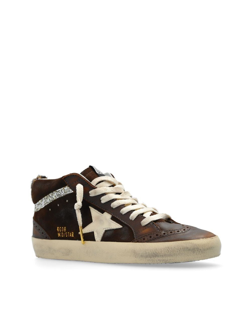 GOLDEN GOOSE Mid Star Metallic Accents Sneakers