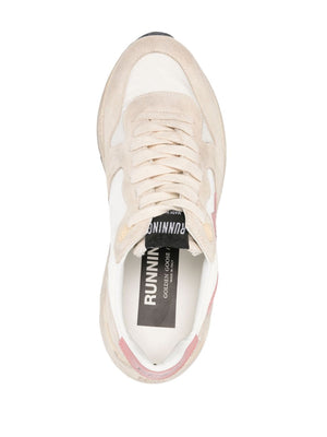 GOLDEN GOOSE Blush Pink Leather Running Sole Sneaker