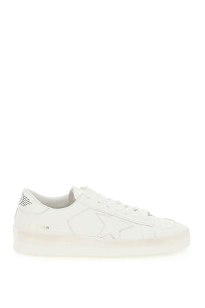 GOLDEN GOOSE Men's White Stardan Sneakers in Smooth Leather with Iconic Star Detail