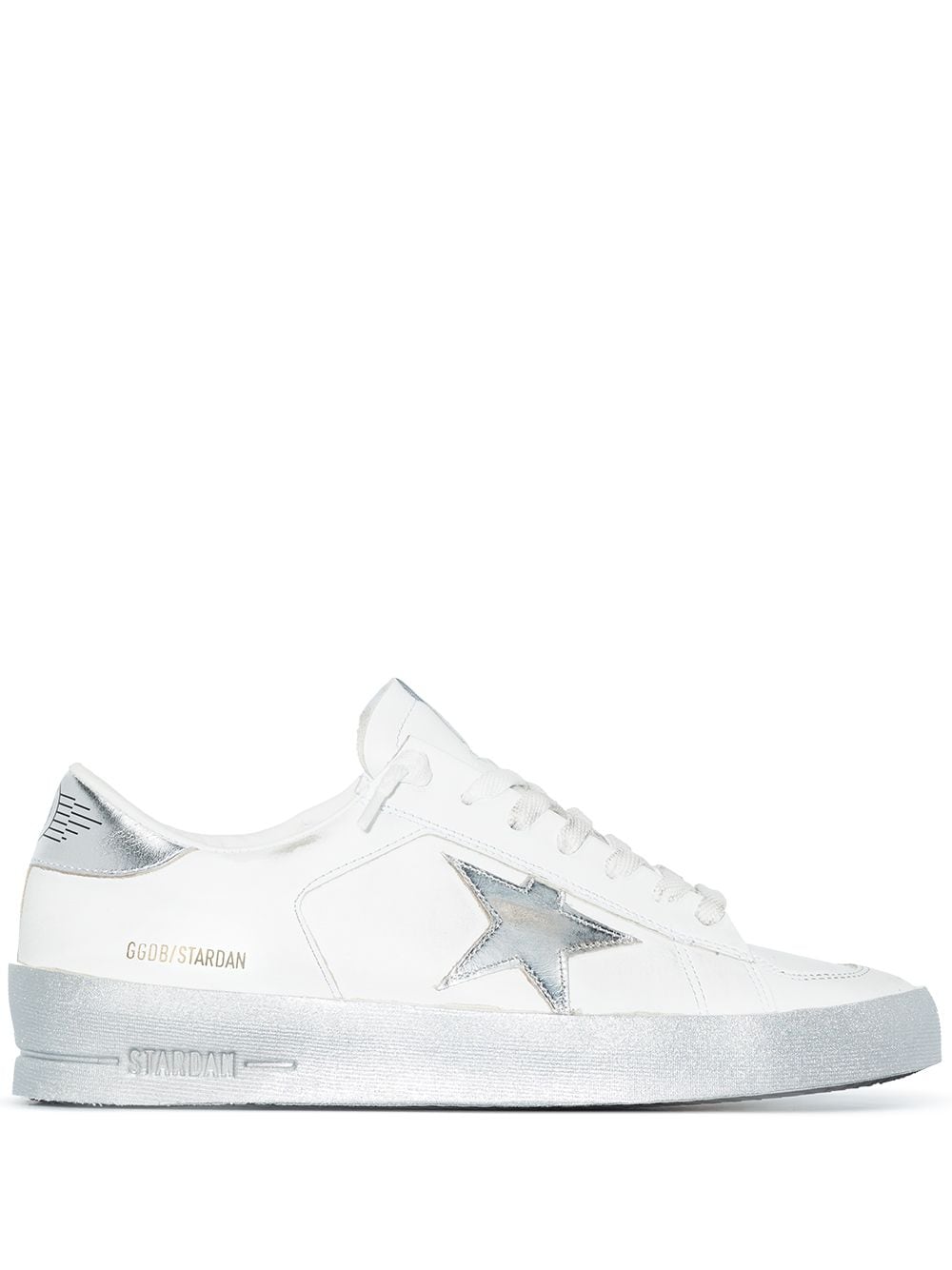 GOLDEN GOOSE Distressed Metallic Sneaker with Star for Women