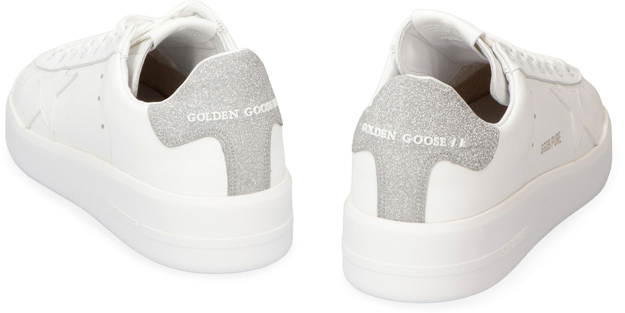 GOLDEN GOOSE Chic Sparkle Low-Top Sneakers with Iconic Star Design