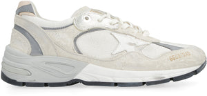 GOLDEN GOOSE Dad-Star Distressed Sneaker in White and Grey