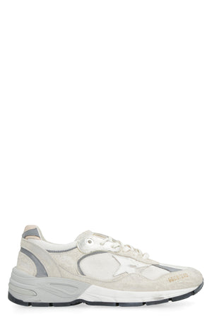 GOLDEN GOOSE Dad-Star Distressed Sneaker in White and Grey