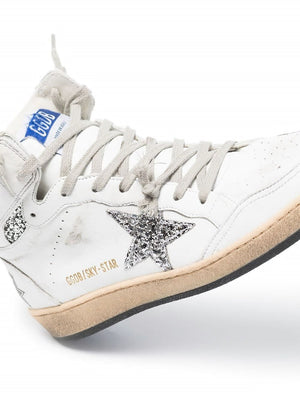 GOLDEN GOOSE Celestial Sparkle Leather Sneakers