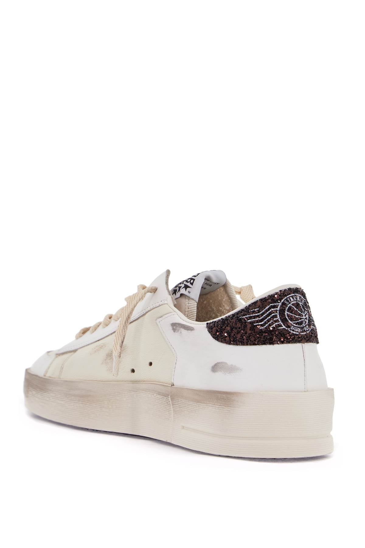 GOLDEN GOOSE Trendy Distressed Leather Sneakers for Women - Size 42