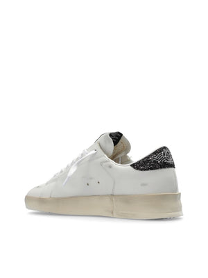 GOLDEN GOOSE Chic Women’s White Leather Lace-Up Sneakers