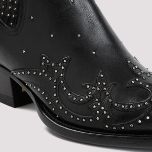 Stylish Black Leather Women's Boots for SS24