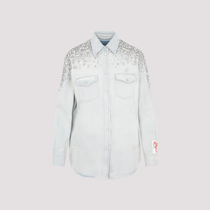 GOLDEN GOOSE Bleached Washed Boyfriend Shirt