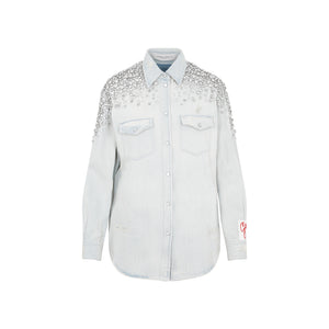 GOLDEN GOOSE Bleached Washed Boyfriend Shirt