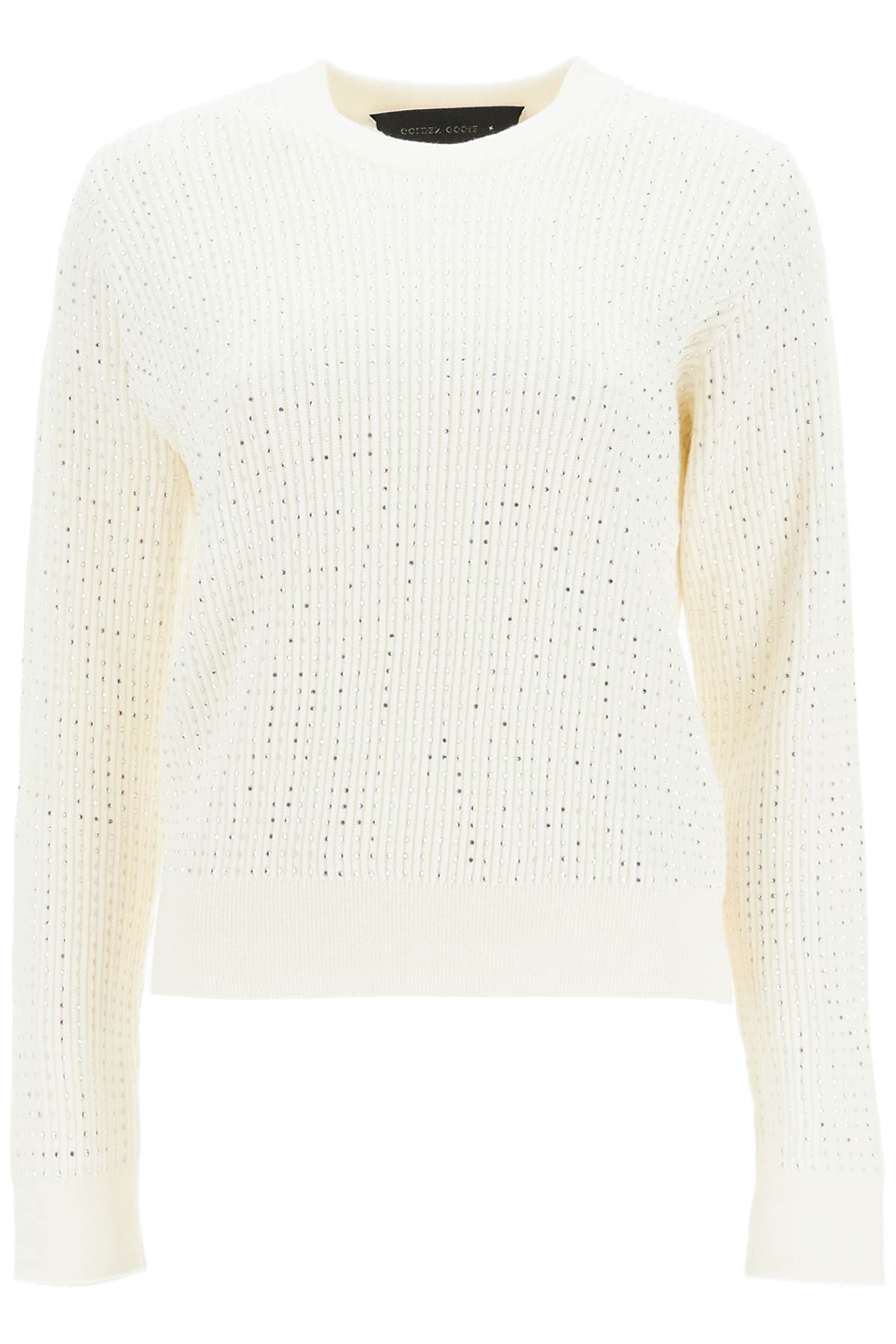 GOLDEN GOOSE Elegant Crystal-Embellished Crewneck Pullover