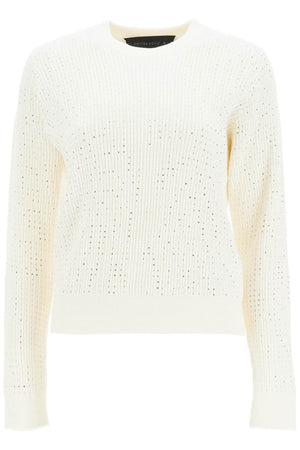 GOLDEN GOOSE Elegant Crystal-Embellished Crewneck Pullover