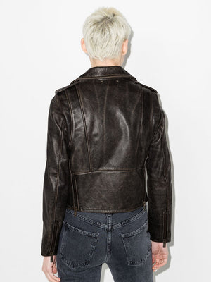 GOLDEN GOOSE Black Leather Jacket for Women - SS24 Collection