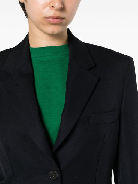 GOLDEN GOOSE Navy Wool Single-Breasted Blazer Jacket for Women