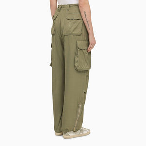 GOLDEN GOOSE Military Green Cargo Trousers for Women