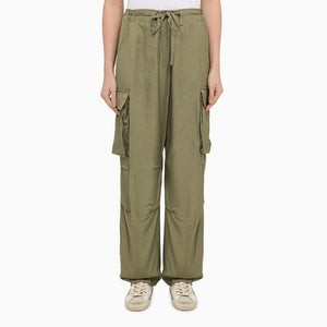 GOLDEN GOOSE Military Green Cargo Trousers for Women