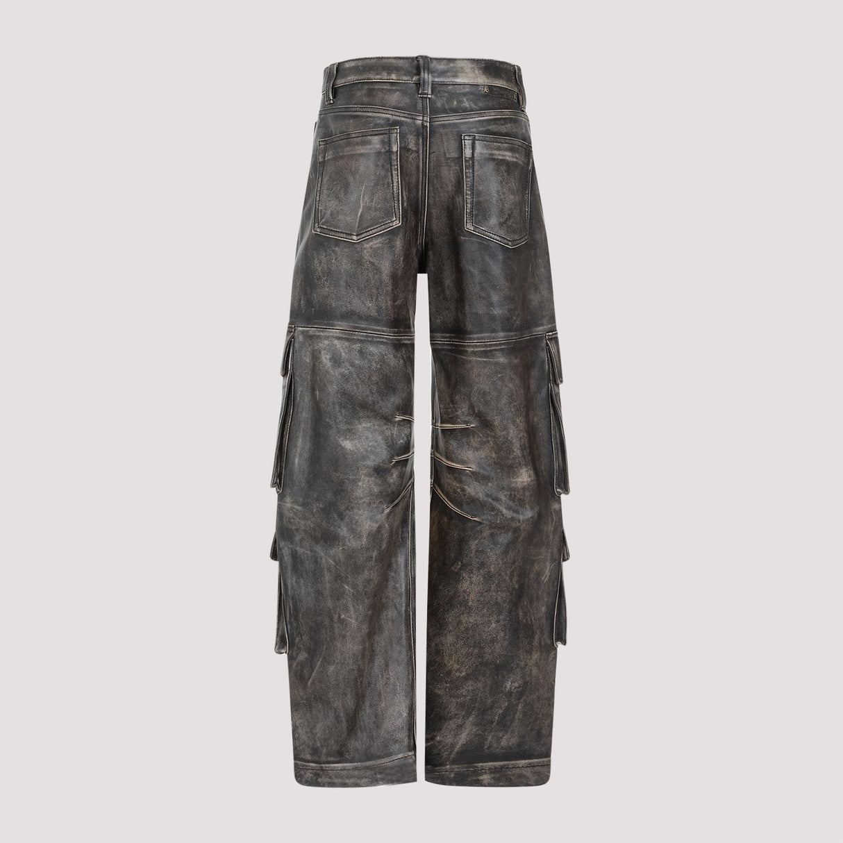 GOLDEN GOOSE Brown Leather Cargo Pocket Pants for Women in SS24