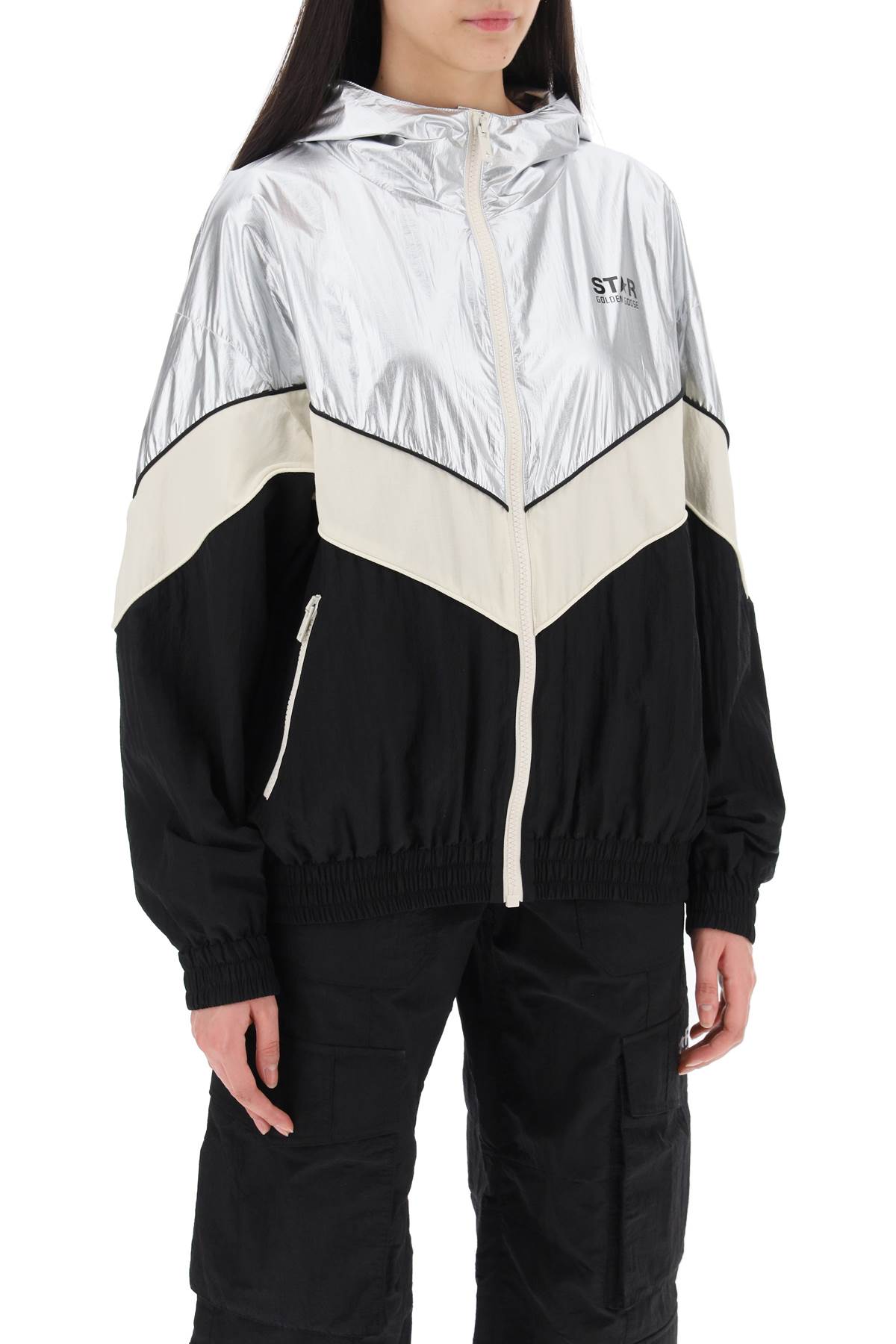 Women's Patchwork Hooded Jacket from Golden Goose's Star Collection