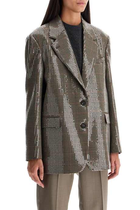 GOLDEN GOOSE Houndstooth Blazer with Sequins - Women's Size 40