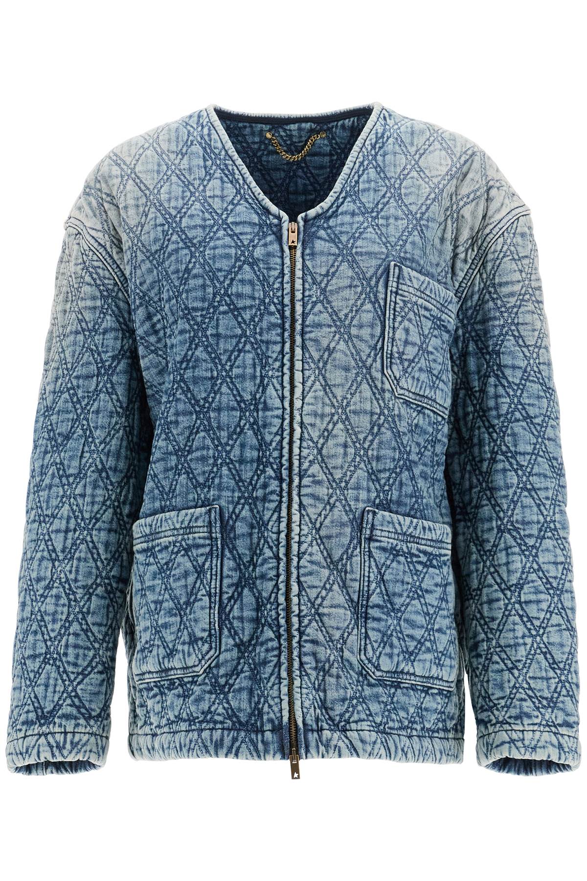 GOLDEN GOOSE Quilted Diamond Denim Jacket