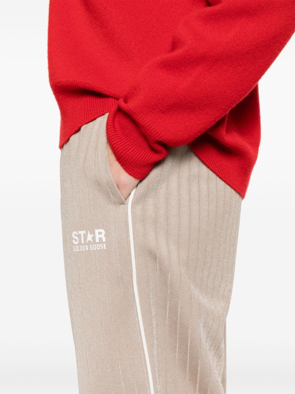 GOLDEN GOOSE Star-Stripe Wide Leg Joggers