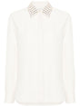 GOLDEN GOOSE Rhinestone-Embellished 3D-Check Shirt for Women