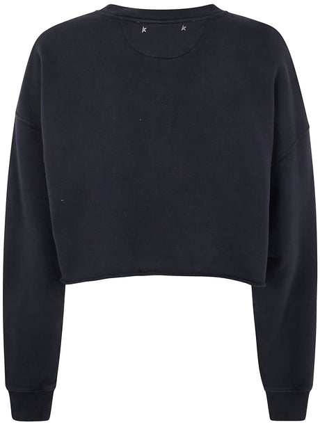 GOLDEN GOOSE Chic Cropped Crew Neck Sweatshirt for Women