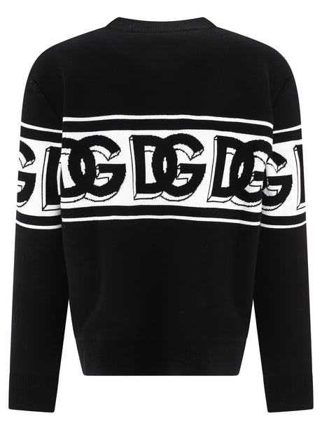 Black Logo Sweatshirt for Men by DOLCE & GABBANA