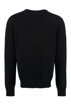 Luxurious Black Wool and Cashmere Sweater for Men - FW23 Collection