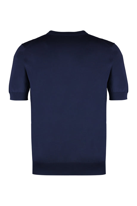 DOLCE & GABBANA Navy Silk Pullover for Men