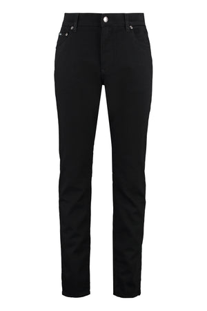 DOLCE & GABBANA Sleek Black Slim-Fit Stretch Jeans