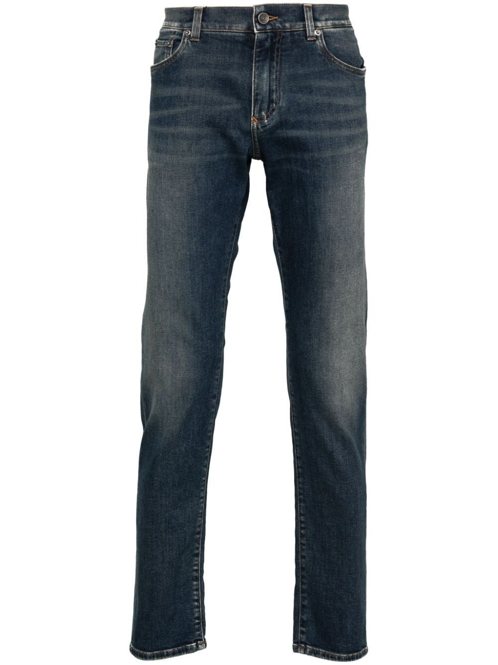 DOLCE & GABBANA SlimFit Logo Embossed Jeans