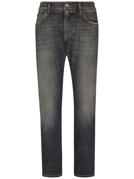 DOLCE & GABBANA Slim Fit Denim Jeans for Men - Size 48 IT