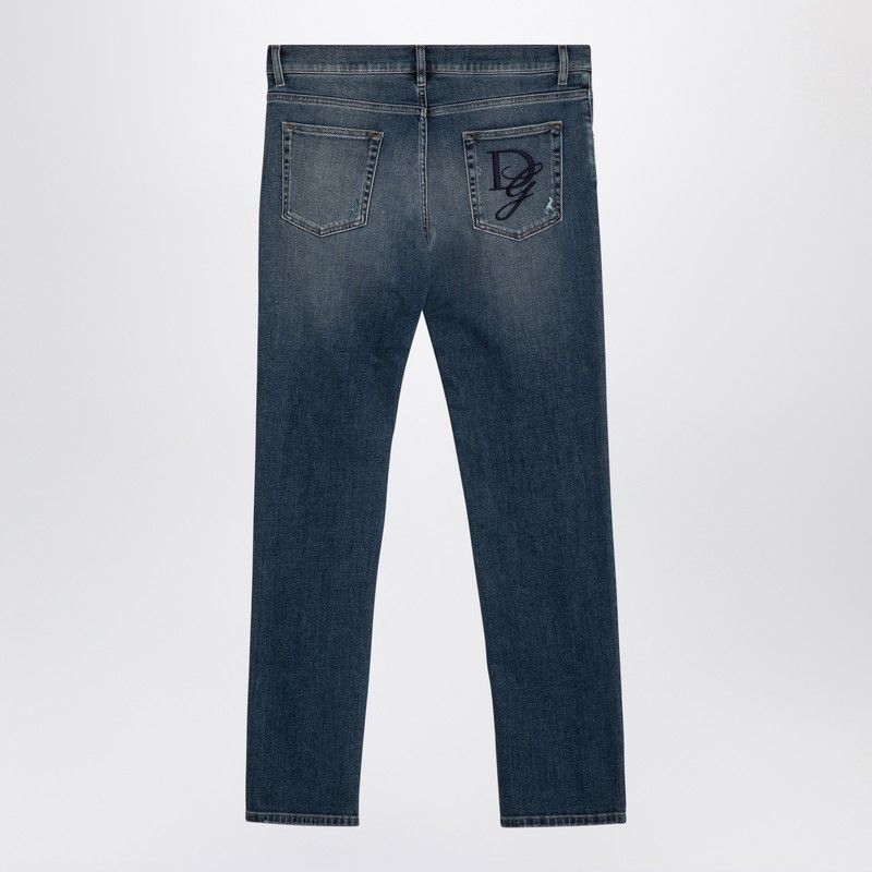 DOLCE & GABBANA 5-Pocket Slim Fit Distressed Jeans for Men