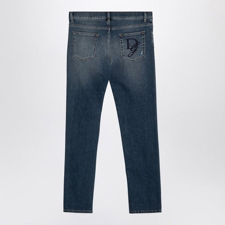 DOLCE & GABBANA 5-Pocket Slim Fit Distressed Jeans for Men