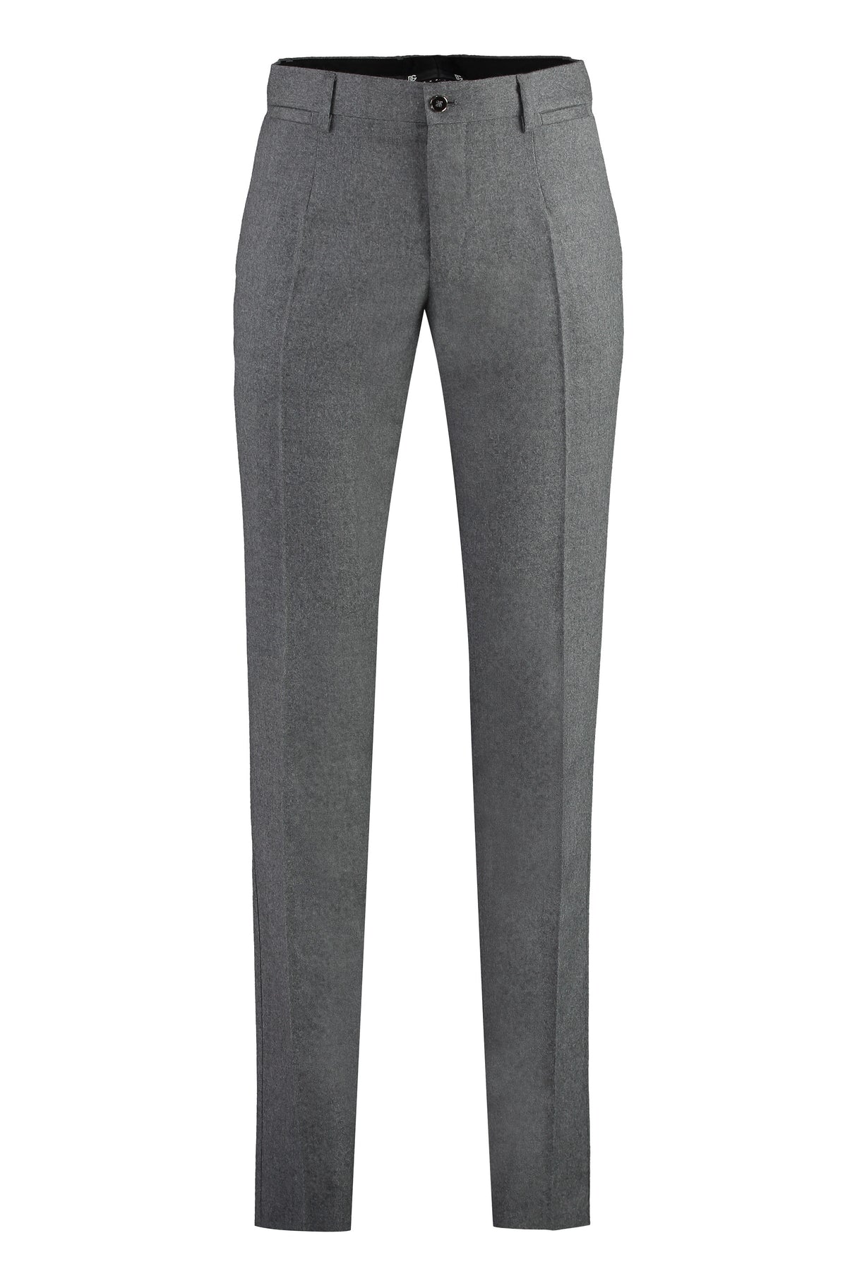 DOLCE & GABBANA Men's Grey Wool Trousers for FW23