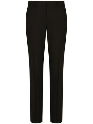 DOLCE & GABBANA Elegant Black Wool Trousers