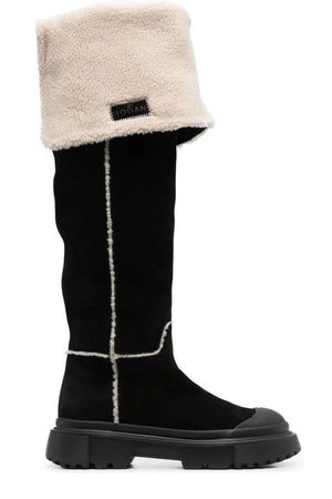 HOGAN Stylish Black and Cream Women's Boots - FW23