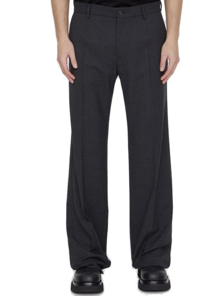 DOLCE & GABBANA Sophisticated Grey Straight-Leg Trousers