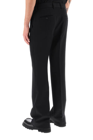 DOLCE & GABBANA Flared Wool Trousers for Men - Black