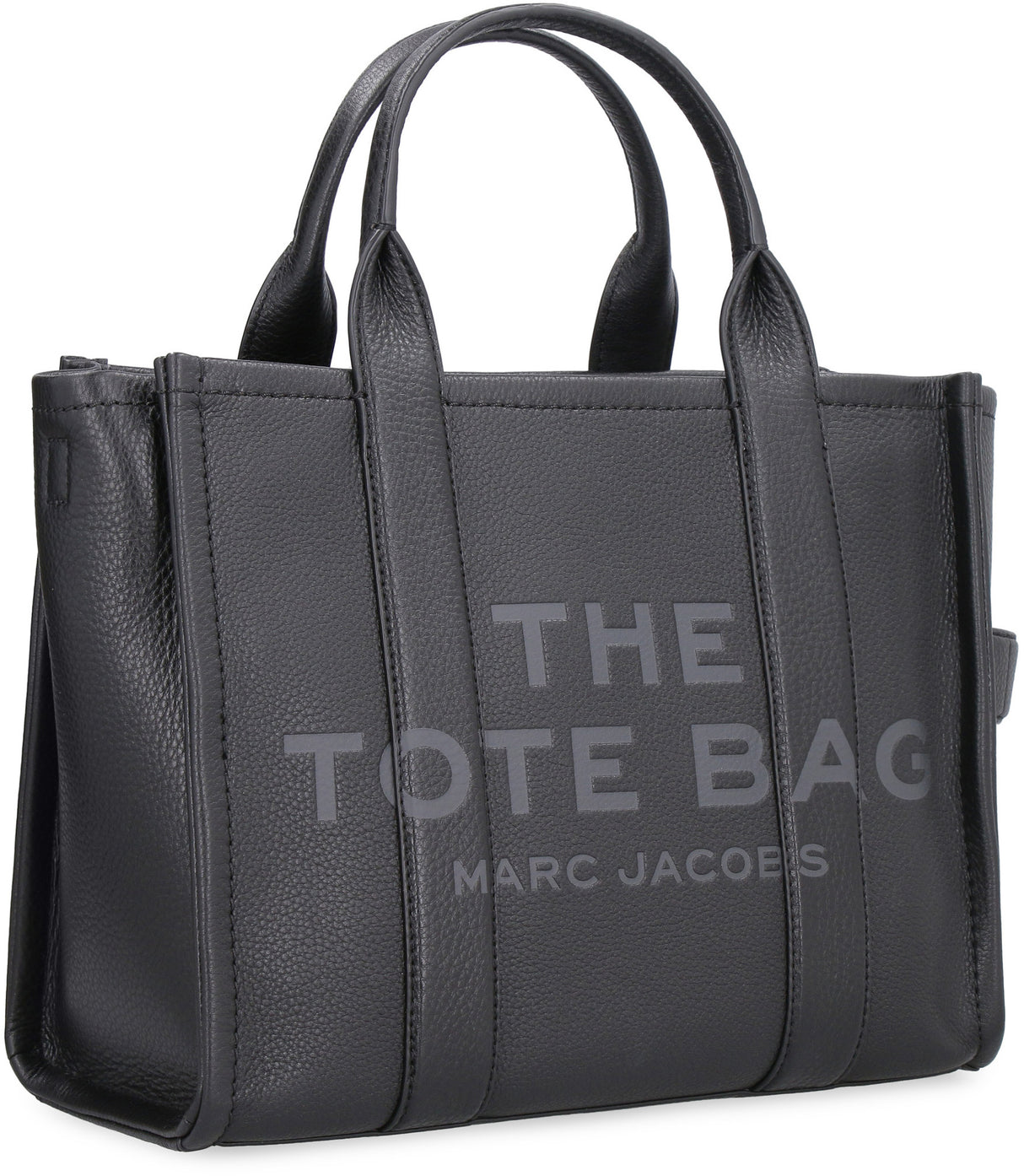 MARC JACOBS Mini Black Leather Tote Handbag - Unisex, Iconic Style for All Seasons