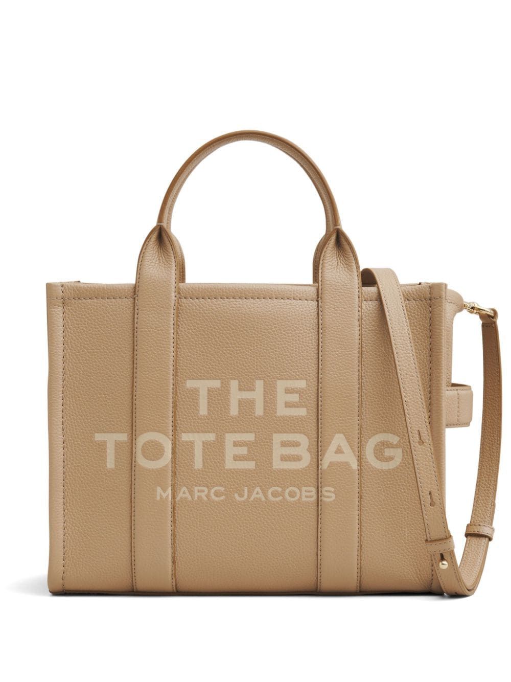 MARC JACOBS Women's Camel Leather Medium Tote Handbag for Fall/Winter 2024