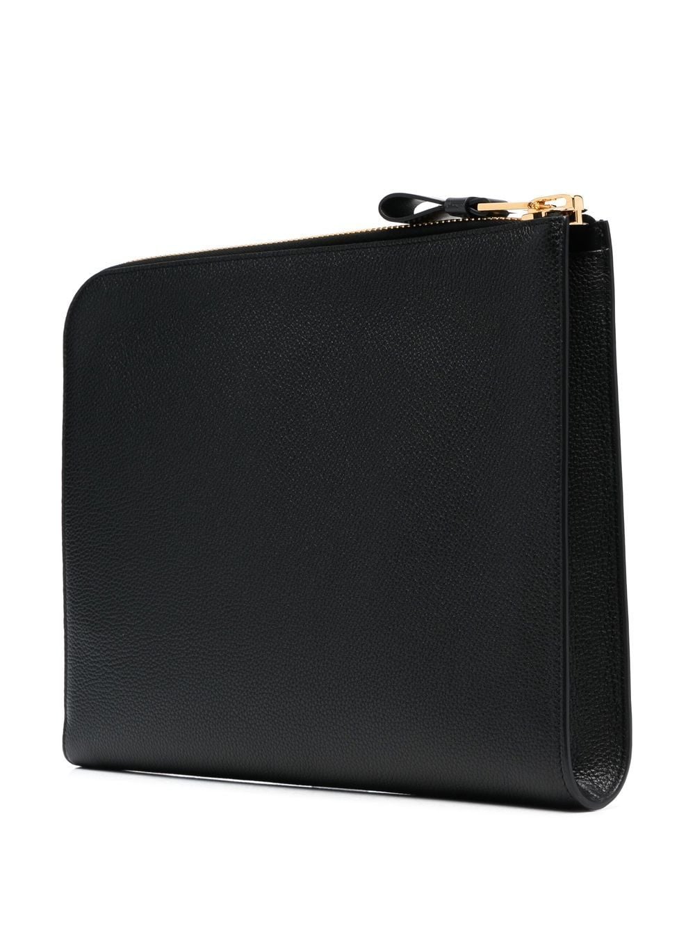 TOM FORD Men's Black Zip-Around Leather Wallet for FW23