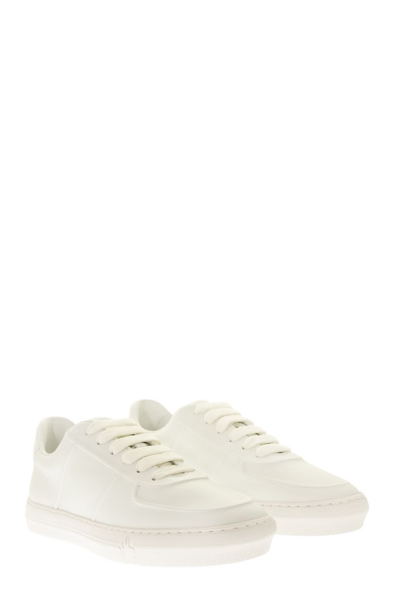 MONCLER Refined Leather Trainer for Men - Low-Top Sneaker with Lace-Up Closure