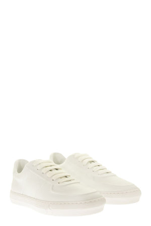 MONCLER Refined Leather Trainer for Men - Low-Top Sneaker with Lace-Up Closure