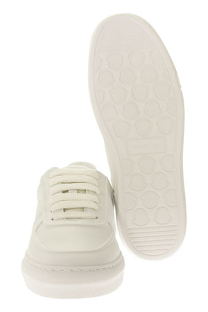 MONCLER Refined Leather Trainer for Men - Low-Top Sneaker with Lace-Up Closure