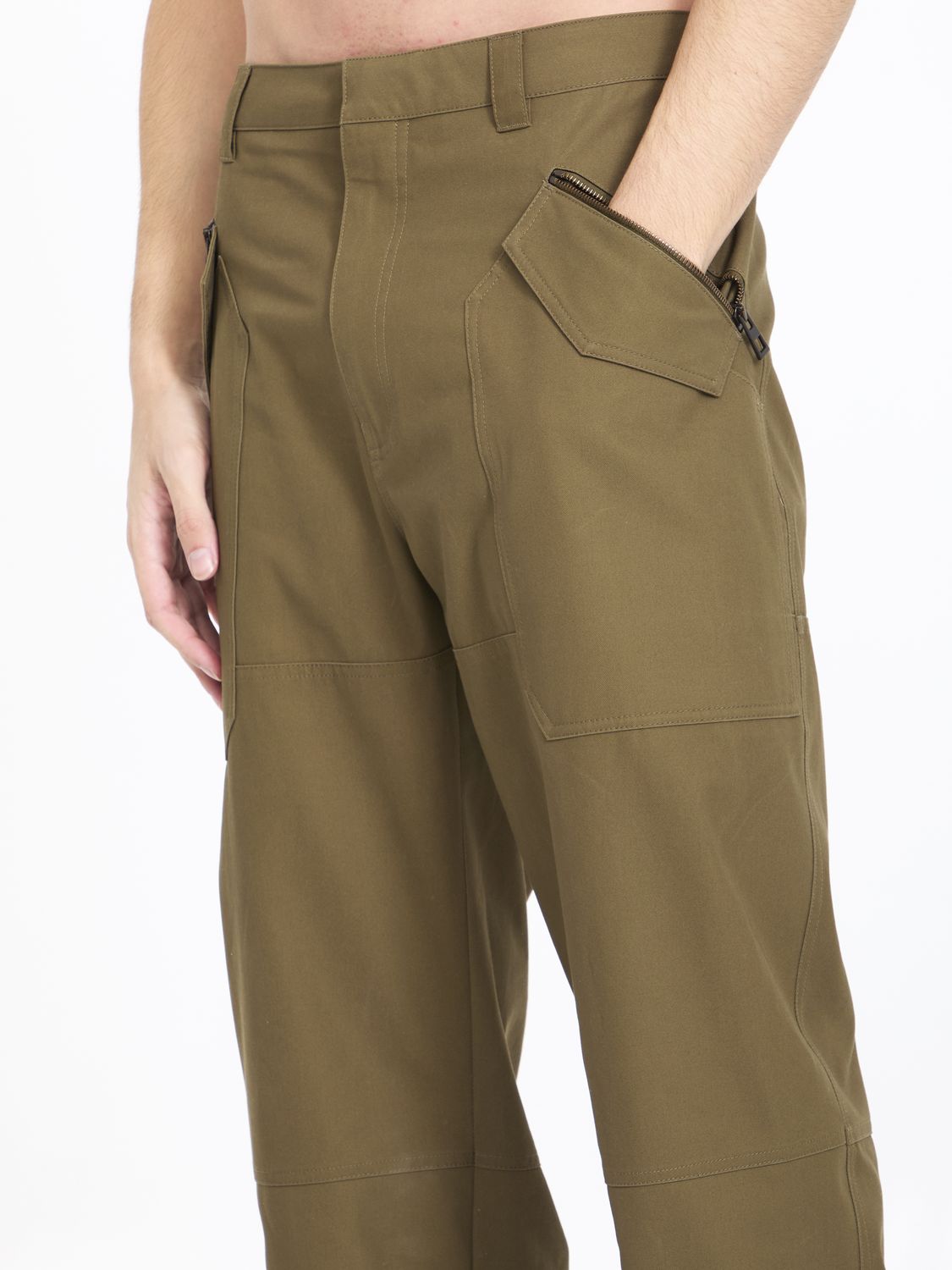 Green Military Cargo Pants for Men - SS24