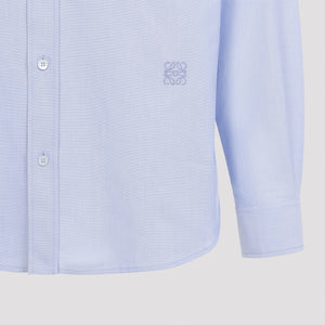 LOEWE Elegant Blue Cotton Shirt