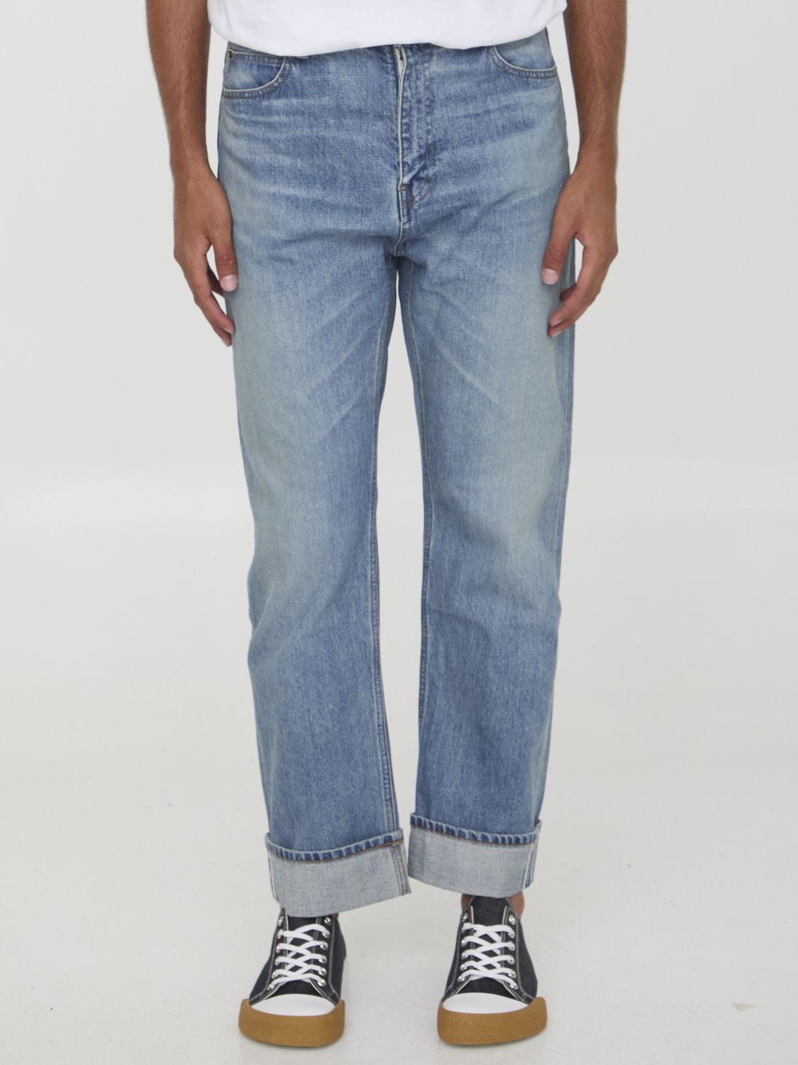 LOEWE Straight-Leg Vintage Blue Jeans for Men